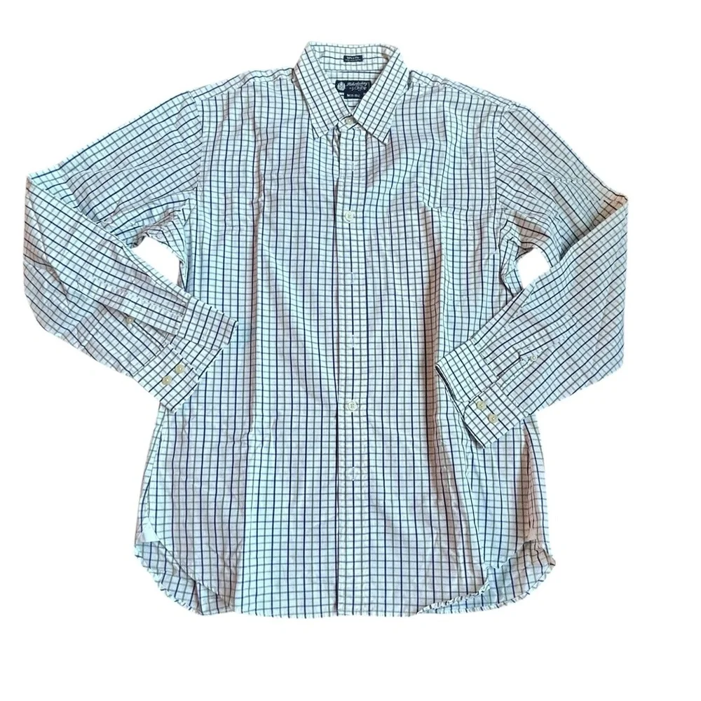J.‎ Crew Men's Casual Checkered Shirt - Blue and White